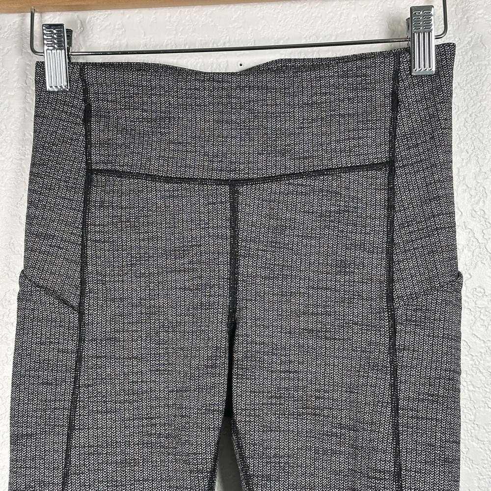 Lululemon Speed Up Tight 28" Luxtreme Luon‎ Variegated Knit Heathered Black Sz 4